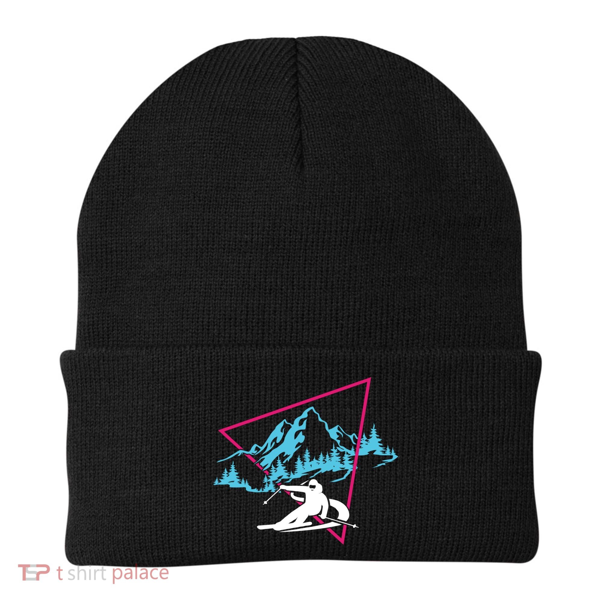 Skier Skiing Winter Sport Ski Skiers Ski Lover Great Gift Beanie