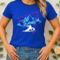 Skier Skiing Winter Sport Ski Skiers Ski Lover Great Gift Women's T-Shirt thumb 2