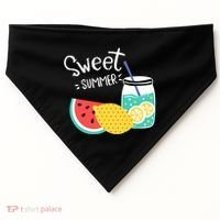 Sweet Summer Watermelon Lemonade USA-Made Doggie Bandana thumb 0