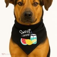 Sweet Summer Watermelon Lemonade USA-Made Doggie Bandana thumb 1