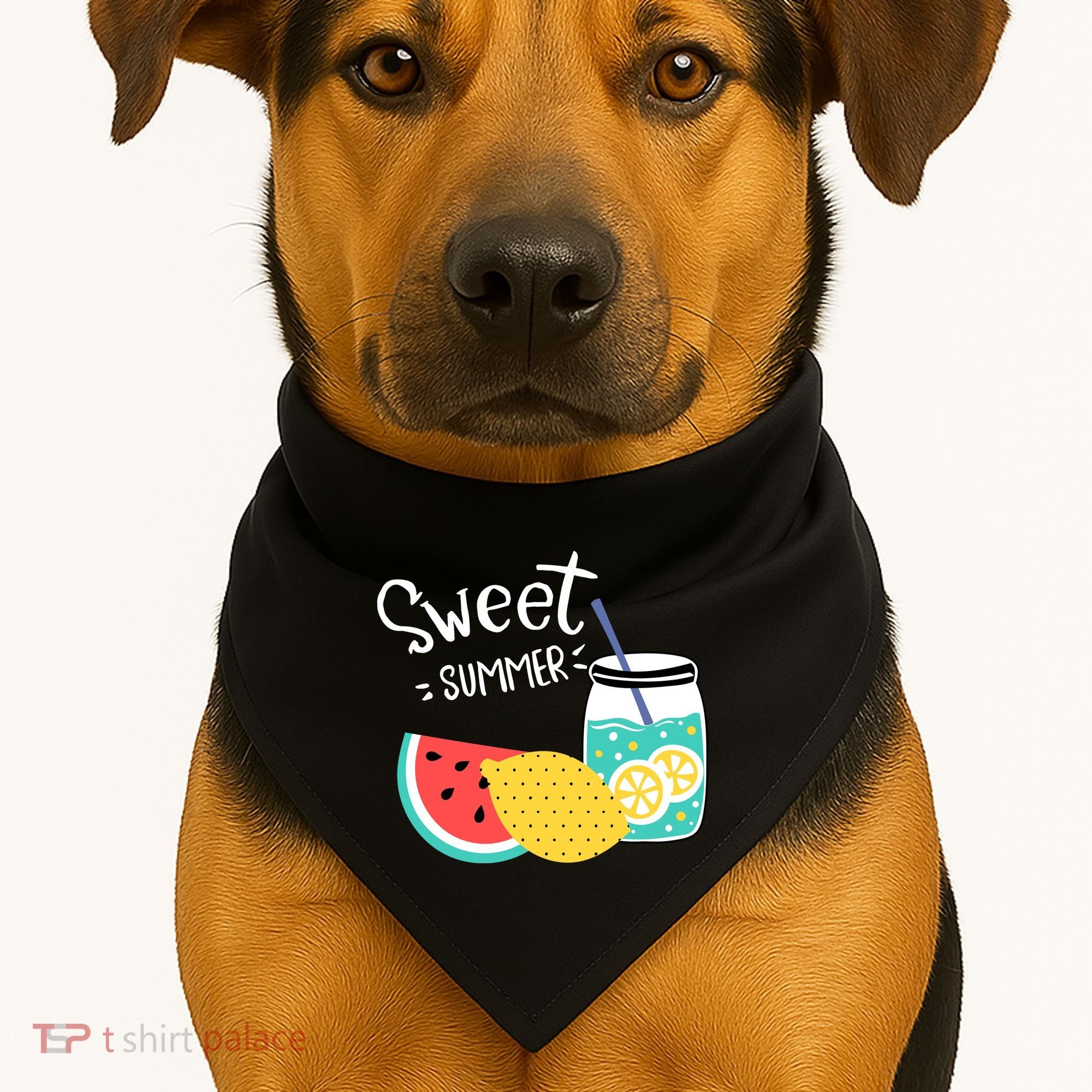 Sweet Summer Watermelon Lemonade USA-Made Doggie Bandana
