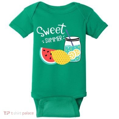 Sweet Summer Watermelon Lemonade Baby Bodysuit