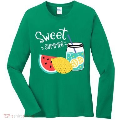 Sweet Summer Watermelon Lemonade Women's Long Sleeve Shirt