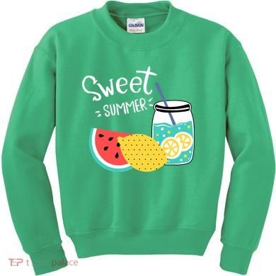Sweet Summer Watermelon Lemonade Kids Sweatshirt