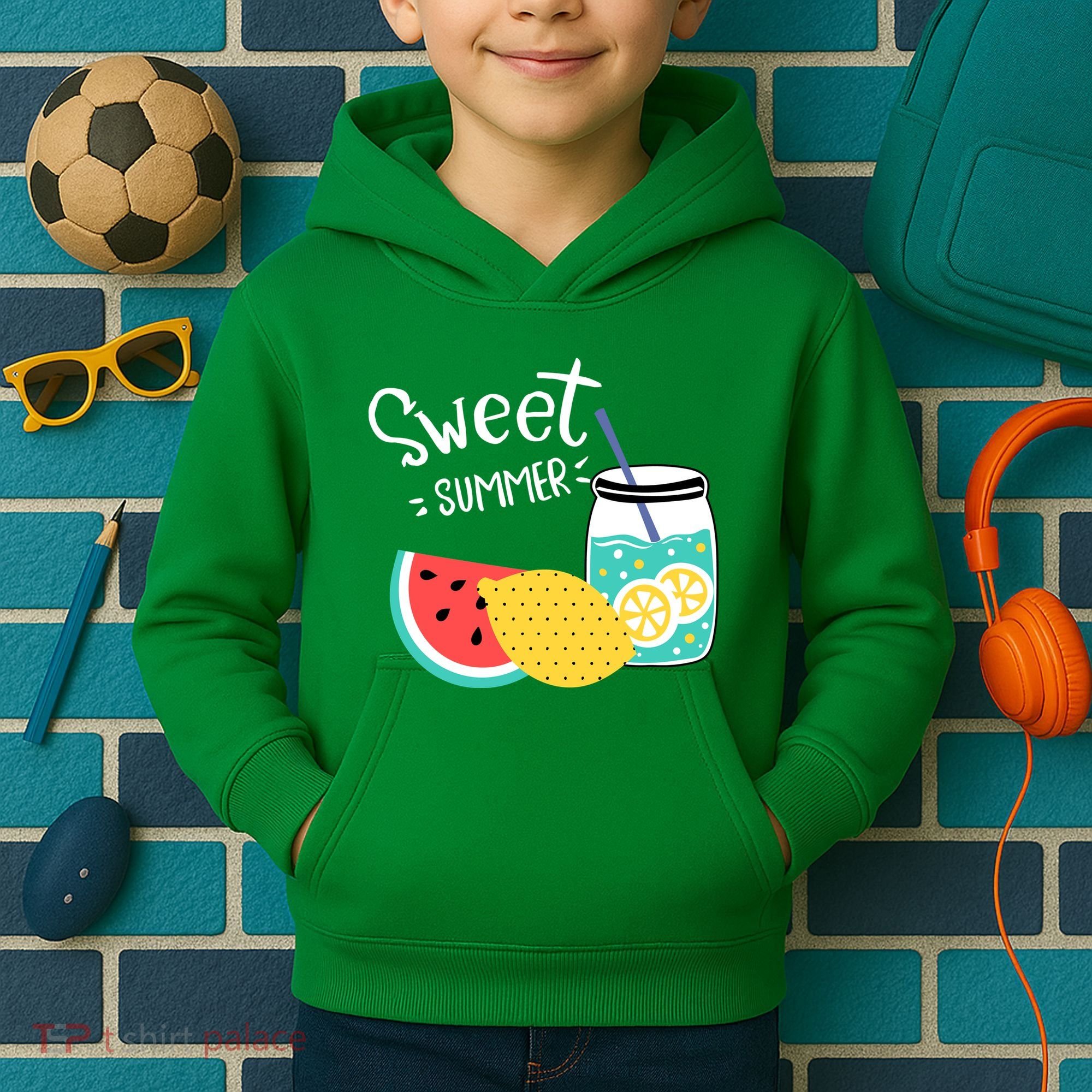Sweet Summer Watermelon Lemonade Kids Hoodie