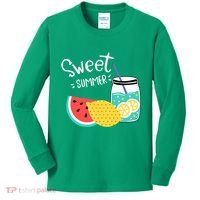 Sweet Summer Watermelon Lemonade Kids Long Sleeve Shirt thumb 0