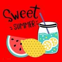Sweet Summer Watermelon Lemonade Santa Hat thumb 1