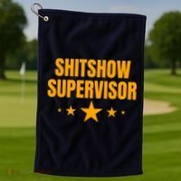 Shitshow Supervisor | Welcome To The Shitshow Golf Towel thumb 1