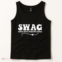 Swag Saved With Amazing Grace Jesus God Tank Top thumb 2