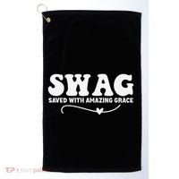 Swag Saved With Amazing Grace Jesus God Golf Towel thumb 0