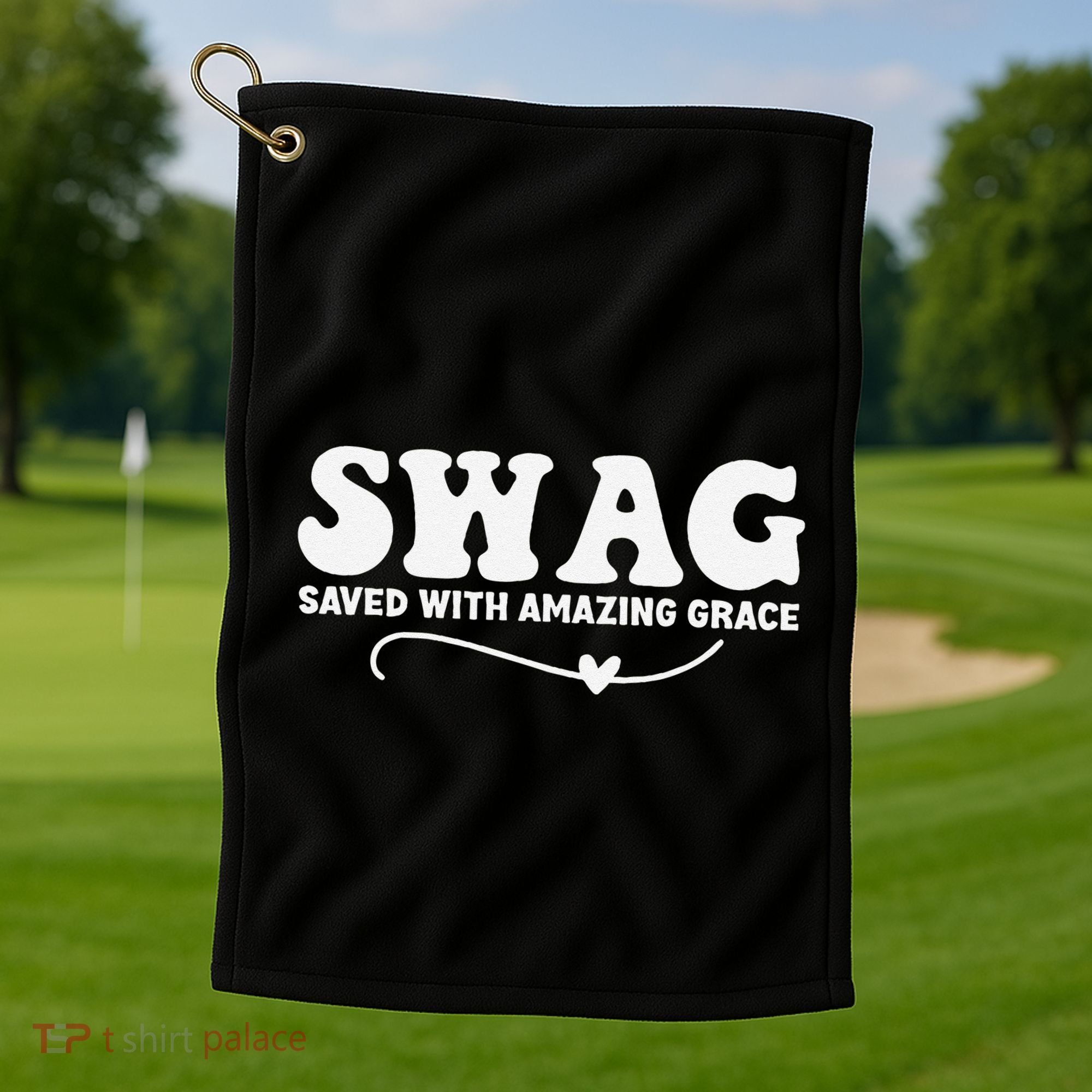 Swag Saved With Amazing Grace Jesus God Golf Towel