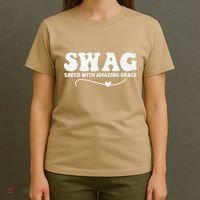 Swag Saved With Amazing Grace Jesus God T-Shirt thumb 4
