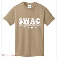 Swag Saved With Amazing Grace Jesus God Kids T-Shirt thumb 0