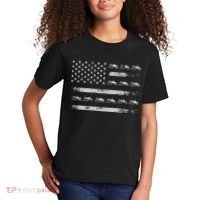 Snowmobile Sledding Winter Snow US Flag Snowmobiling Kids T-Shirt thumb 2