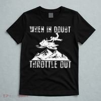Snowmobile Sled When In Doubt Throttle Out Winter Sports T-Shirt thumb 5