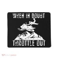 Snowmobile Sled When In Doubt Throttle Out Winter Sports Mousepad thumb 0