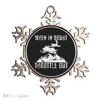 Snowmobile Sled When In Doubt Throttle Out Winter Sports Ornament thumb 0