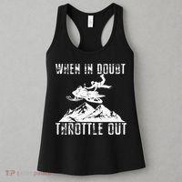 Snowmobile Sled When In Doubt Throttle Out Winter Sports Women's Tank Top thumb 3