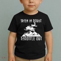 Snowmobile Sled When In Doubt Throttle Out Winter Sports Toddler T-Shirt thumb 2