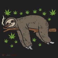 Sloth Smoking Weed Cannabis 420 Thc Marijuana Stoner Gift Beanie thumb 2
