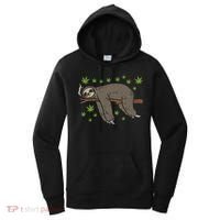 Sloth Smoking Weed Cannabis 420 Thc Marijuana Stoner Gift Women's Hoodie thumb 0