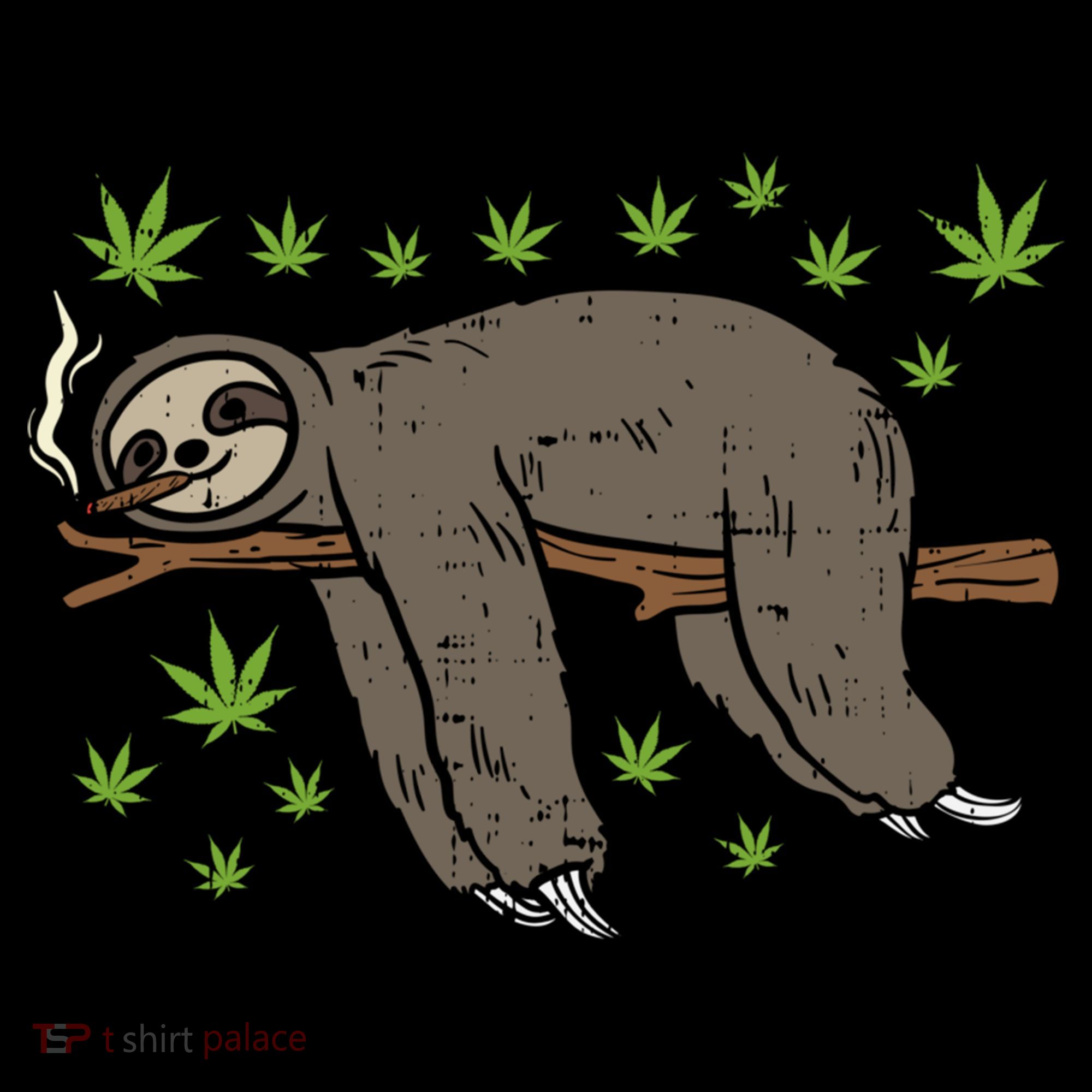 Sloth Smoking Weed Cannabis 420 Thc Marijuana Stoner Gift Women's Hoodie