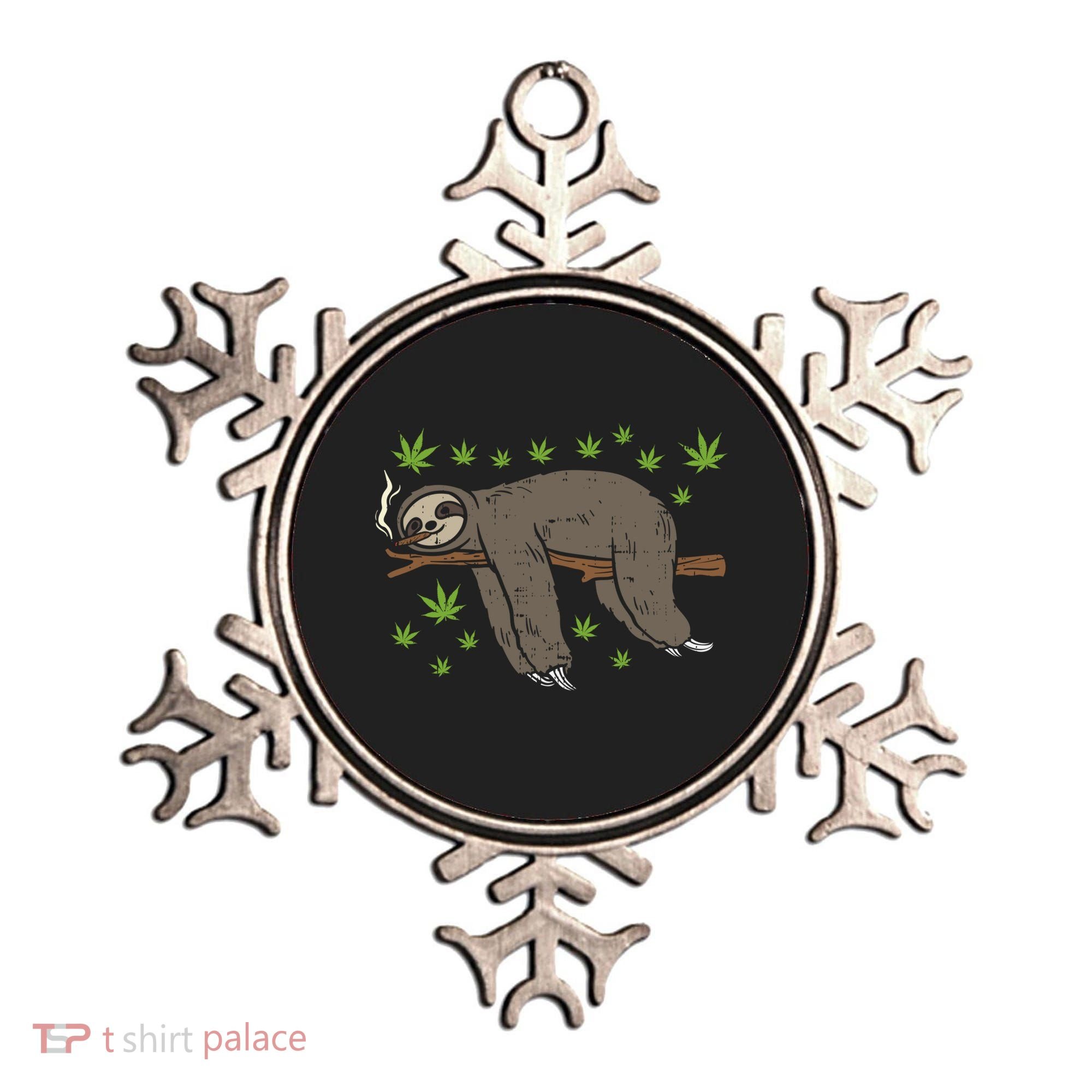 Sloth Smoking Weed Cannabis 420 Thc Marijuana Stoner Gift Ornament