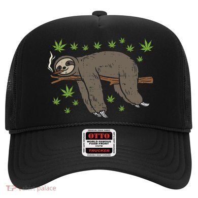 Sloth Smoking Weed Cannabis 420 Thc Marijuana Stoner Gift Hat