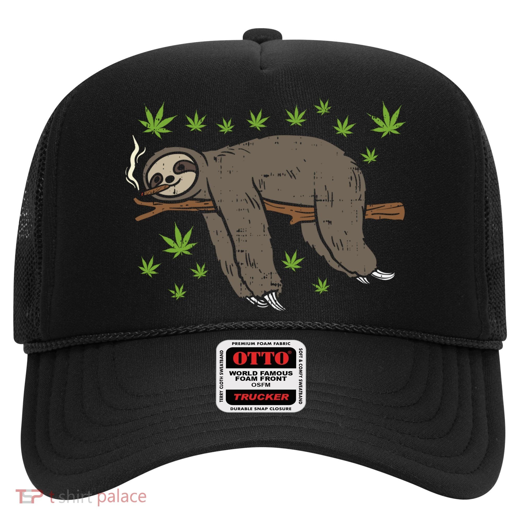 Sloth Smoking Weed Cannabis 420 Thc Marijuana Stoner Gift Hat