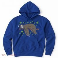 Sloth Smoking Weed Cannabis 420 Thc Marijuana Stoner Gift Hoodie thumb 0