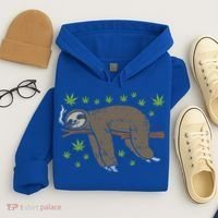 Sloth Smoking Weed Cannabis 420 Thc Marijuana Stoner Gift Hoodie thumb 4