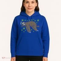 Sloth Smoking Weed Cannabis 420 Thc Marijuana Stoner Gift Hoodie thumb 5