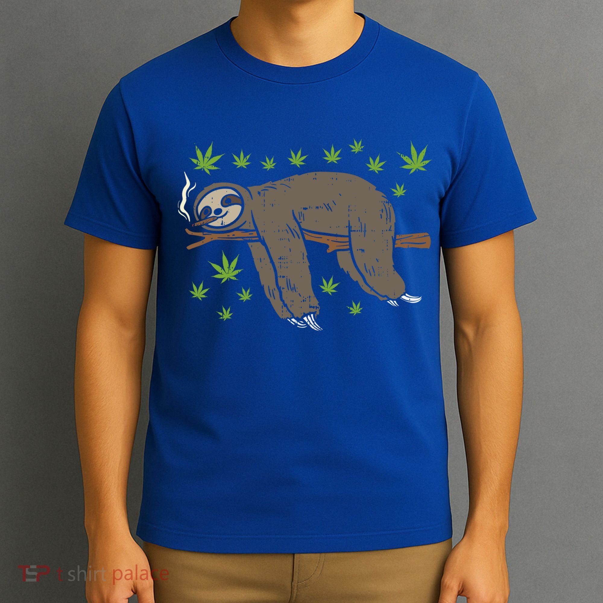 Sloth Smoking Weed Cannabis 420 Thc Marijuana Stoner Gift T-Shirt