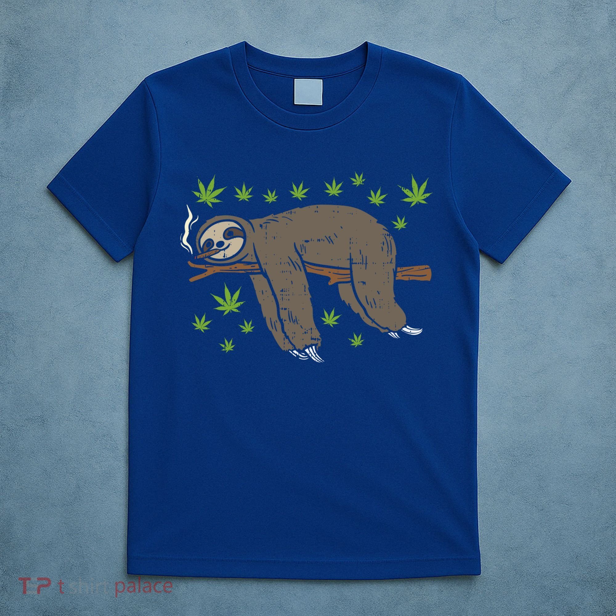 Sloth Smoking Weed Cannabis 420 Thc Marijuana Stoner Gift T-Shirt