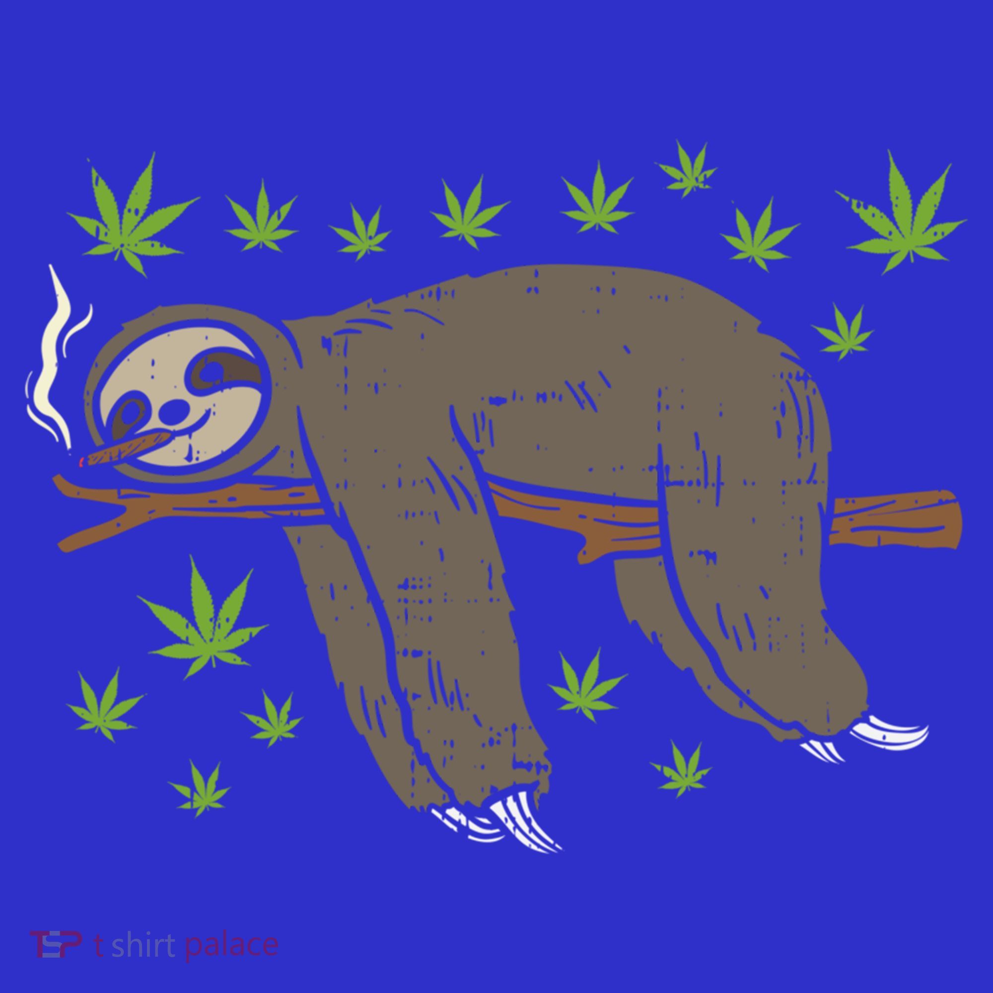 Sloth Smoking Weed Cannabis 420 Thc Marijuana Stoner Gift T-Shirt