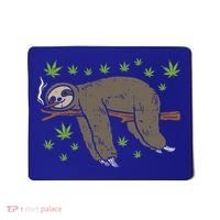 Sloth Smoking Weed Cannabis 420 Thc Marijuana Stoner Gift Mousepad thumb 0