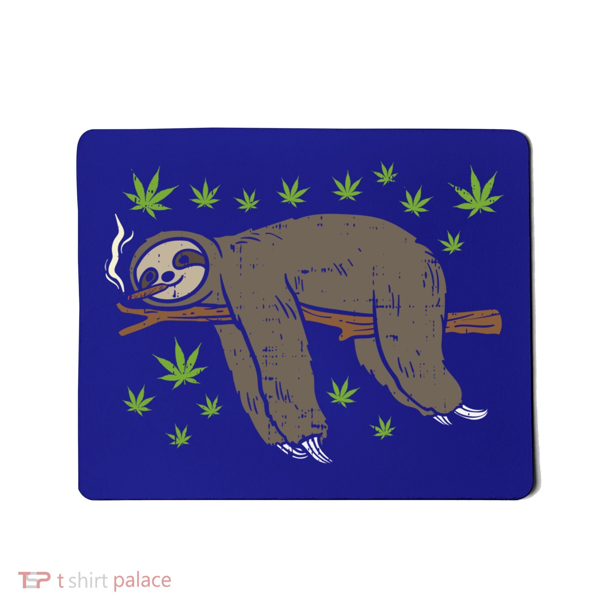 Sloth Smoking Weed Cannabis 420 Thc Marijuana Stoner Gift Mousepad