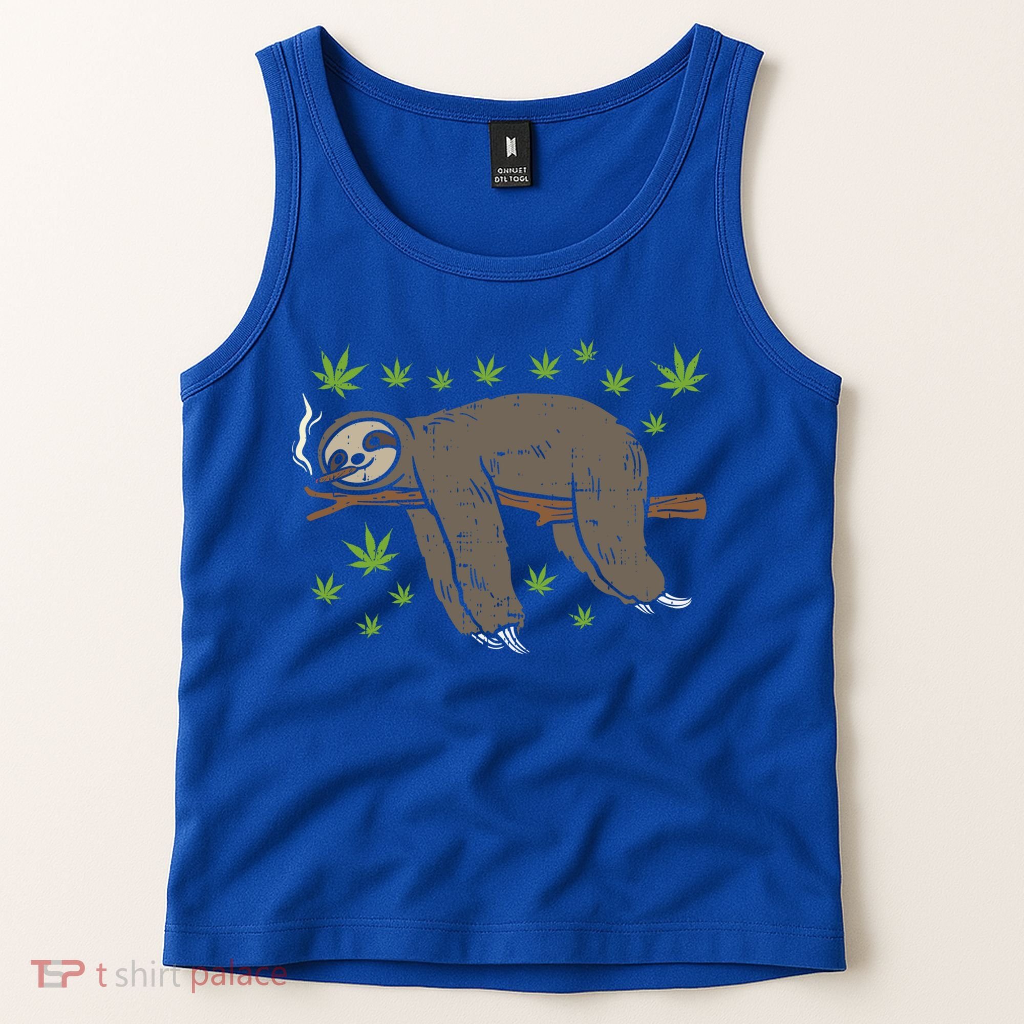 Sloth Smoking Weed Cannabis 420 Thc Marijuana Stoner Gift Tank Top