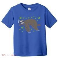 Sloth Smoking Weed Cannabis 420 Thc Marijuana Stoner Gift Toddler T-Shirt thumb 0