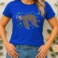 Sloth Smoking Weed Cannabis 420 Thc Marijuana Stoner Gift Women's T-Shirt thumb 2