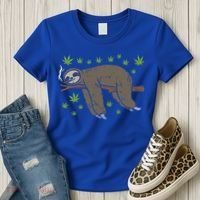 Sloth Smoking Weed Cannabis 420 Thc Marijuana Stoner Gift Women's T-Shirt thumb 3