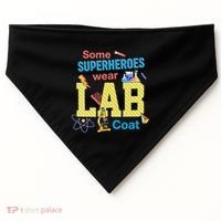 Some Superheroes Wear Lab Coat Lab Week Funny Medical Technologist USA-Made Doggie Bandana thumb 0