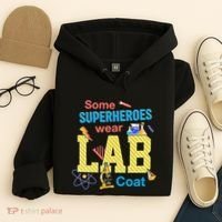 Some Superheroes Wear Lab Coat Lab Week Funny Medical Technologist Hoodie thumb 4
