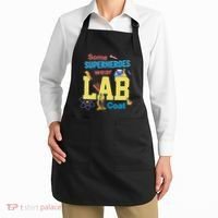 Some Superheroes Wear Lab Coat Lab Week Funny Medical Technologist Apron thumb 2