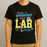 Some Superheroes Wear Lab Coat Lab Week Funny Medical Technologist T-Shirt thumb 3