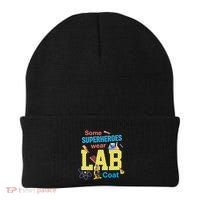 Some Superheroes Wear Lab Coat Lab Week Funny Medical Technologist Beanie thumb 0