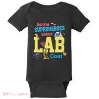 Some Superheroes Wear Lab Coat Lab Week Funny Medical Technologist Baby Bodysuit thumb 0