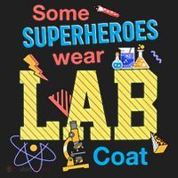 Some Superheroes Wear Lab Coat Lab Week Funny Medical Technologist Hat thumb 2