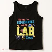 Some Superheroes Wear Lab Coat Lab Week Funny Medical Technologist Tank Top thumb 2