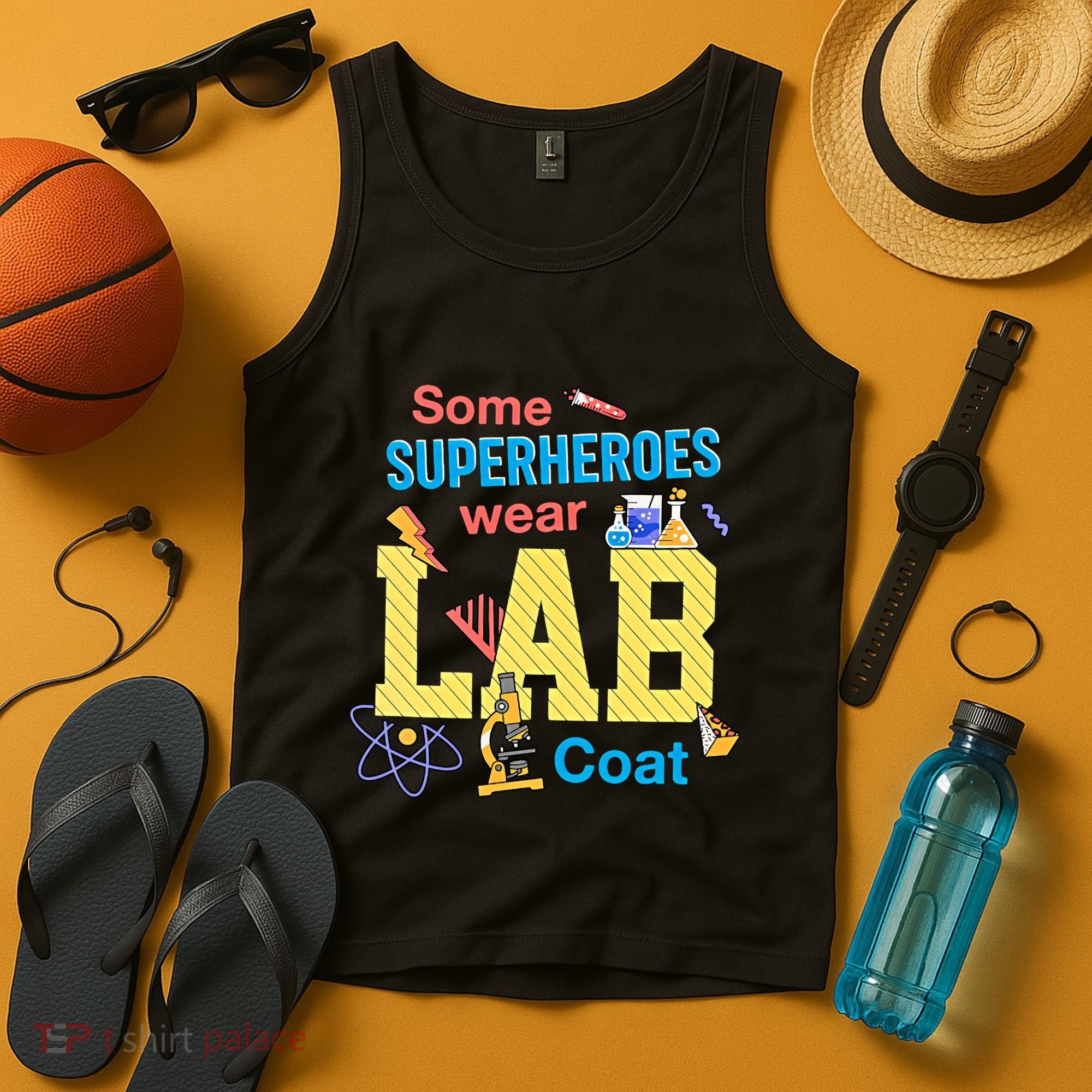 Some Superheroes Wear Lab Coat Lab Week Funny Medical Technologist Tank Top